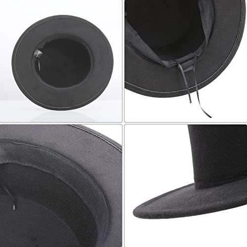 Sombrero Fedora Clásico Negro Unisex Talla Ajustable miniatura 3
