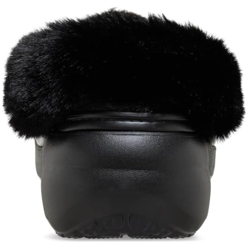 Crocs Classic Platform Fuzz Lined Clog 37-38 EU Black