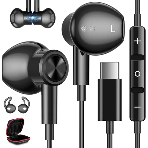 USB C �w�b�h�t�H�� Samsung S22+ Ultra 23�p Type C �C���z�� �}�C�N�t�� ���C�{�����[���R���g���[�� HiFi �X�e���I �L���C���z�� Galaxy A53 S21 S20 FE Z Flip 5 Fold 4 Pixel