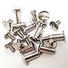 10 Pack 1/2" Solid Chicago Screws Leather Repair Screw Post Fastener #2
