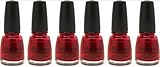 (6 Pack) CHINA GLAZE Nail Lacquer with Nail Hardner - Ruby Pumps
