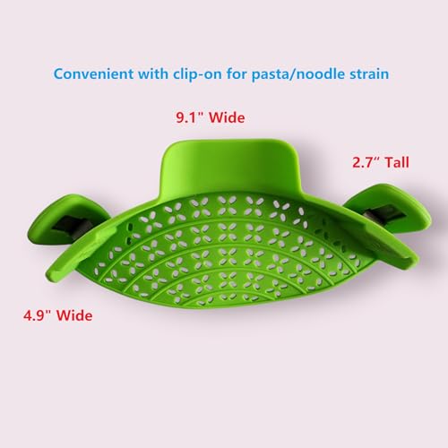 AriesMu Kitchen Aid Convenient Pasta Noodle Salad Bowl Strainer, Clip-on Pot and Bowl Easily for Straining Water