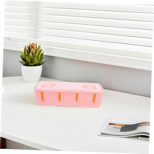 Organizador de Cables Rosa Veemoon para Adaptadores y Cables de Computadora | Plástico ABS, Antiestático, Oculta Cables, Para Uso en Casa y Oficina miniatura 6