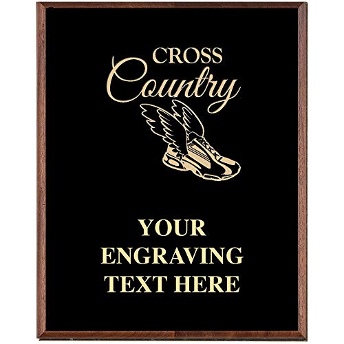 Cross Country Plaques, Custom Engraved Running Trophy Plaque Award, Great Customizable Running Team Gift Prime