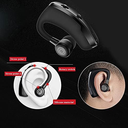 Image of Drumstone 𝟏𝟓 𝐘𝐞𝐚𝐫𝐬 𝐆𝐮𝐚𝐫𝐚𝐧𝐭𝐞𝐞 Single-Ear Bluetooth Business Headset with Noise-Reducing Microphone, Hands-Free Earpiece for Professional Calls and Driving