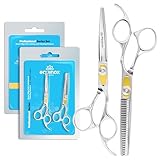 [NEW PACKAGING] Equinox Professional Razor Edge Series - Barber Hair Cutting and Thinning/Texturizing Scissors/Shears Set - 6.5