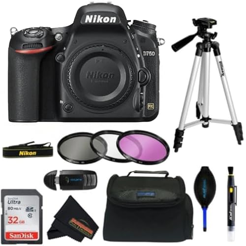 Nikon D750 DSLR Camera (Body Only) (w/Sunshine Photo Advanced Accessories Bundle)
