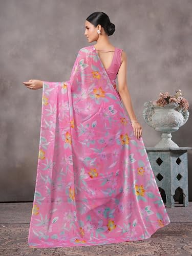 Image of Garden Vareli Floral Print Nara Chiffon Saree