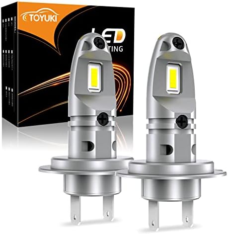 Toyuki H7 LED Headlight Bulb, H7 LED Bulb 6000K 8 CSP Chip Extremely Bright H7 Headlight Bulb Conversion Kit Halogen Replacement, 1:1 Size Plug and Play No Adapter Required, Quick Installation