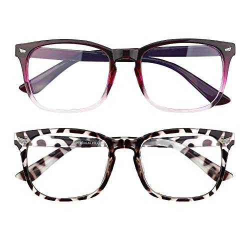 Image of 2 Pack Blue Light Glasses for Women and Men - Computer Glasses