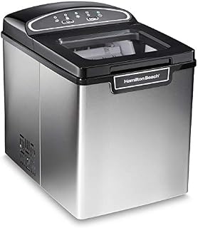 Hamilton Beach Countertop Ice Maker, Compact & Portable Design, Makes 28 Pounds Per