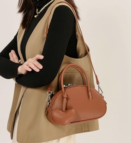 Vintage Small Crossbody Purse for Women Soft Vegan Leather Shoulder Tote Bag Cute Shell Handbags Clutch Satchels4