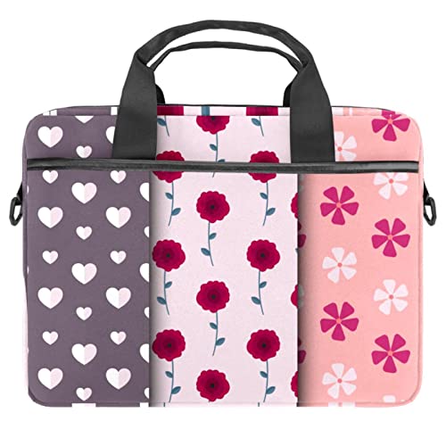 Sac à bandoulière pour ordinateur 13-14 pouces au motif floral Jour des morts