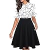 Women Summer Floral Ruffle Sleeve Wear to Work Church Wedding Guest Party Dresses