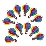 Operitacx 12 Piezas Colgante Globo Aerostático Tropical Decorativo Colgantes Metálicos Resistentes para y Bolso Regalo Único para Celebraciones y Viajeros