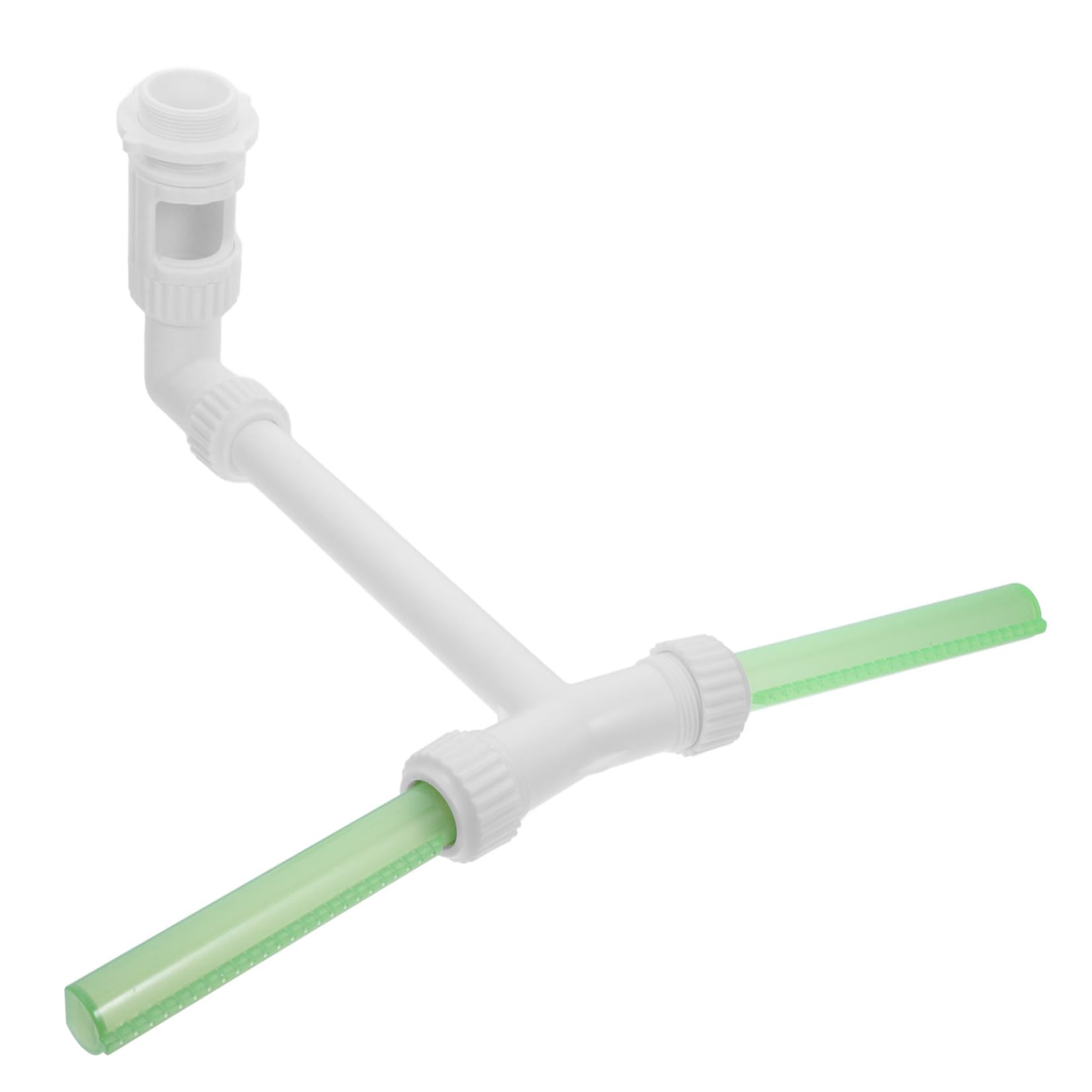 Fuente de Doble Cabeza Plástico Blanco, para Piscina y Estanque