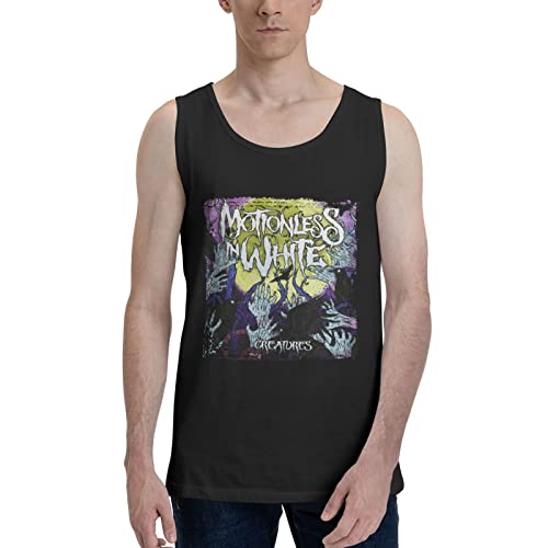 Motionless Music In White Band Creatures Tank Tops Men's Bodybuilding Gym Shirt Sleeveless Shirts Undershirt Workout Tank Top Black Large #TOP6