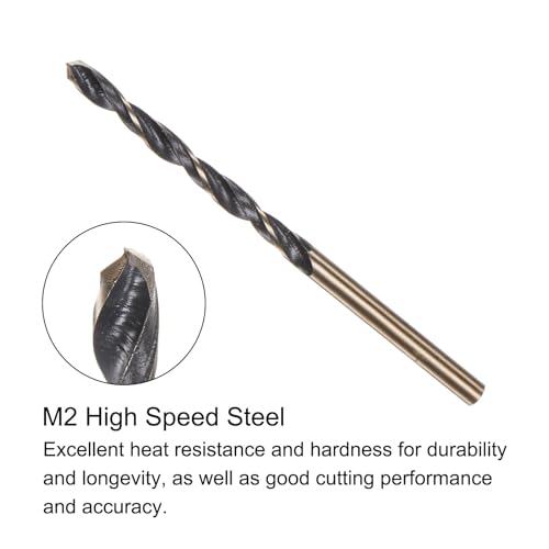 Uxcell A23101300UX0686 12Pcs Jobber Drill Bits 3Mm (0.118") Black Nitride & Gold Titanium Coated M2 High Speed Steel (Hss) Twist Drill Bits thumb #3