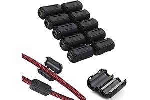 VSKEY 10pcs Ferrite Core Choke | Broadband EMI/RFI Noise Filter Suppressor for Cables