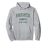Binghamton New York NY Vintage Athletic Sports Design Pullover Hoodie
