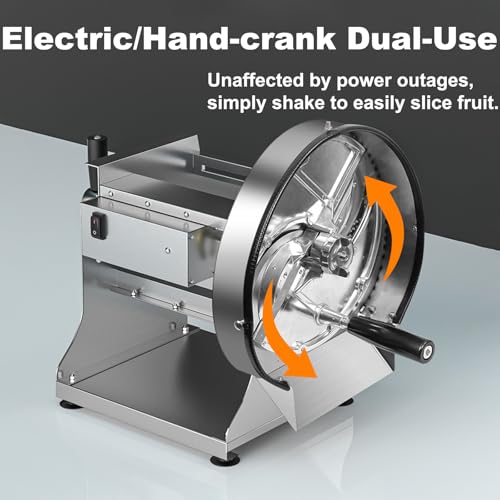 Affettaverdure elettrico e manuale con ventose sicure, robot da cucina in acciaio inox per cipolle, carote, cetrioli, prosciutto e patate