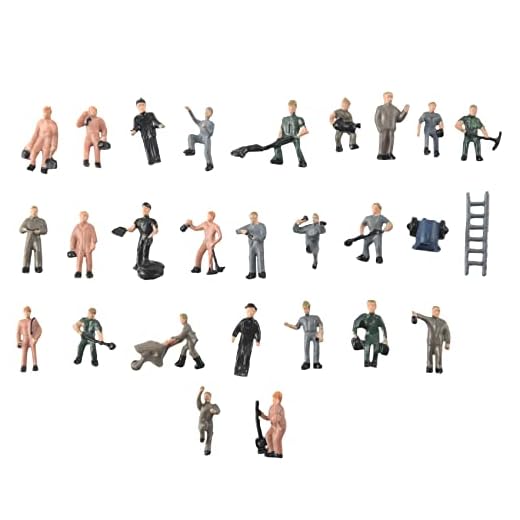 25 piezas escala 1:87 Figuras pintadas para maqutea