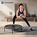Stamina Folding Trampoline with Smart Workout App, Black - Portable Fitness Rebounder for Home Gym, Cardio & Strength Training, Jumping Exercise Equipment
