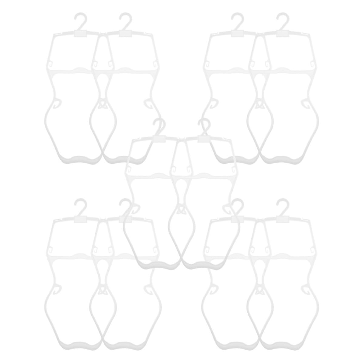 Perchas para Trajes de Niños de Plástico Blanco 10 Pcs