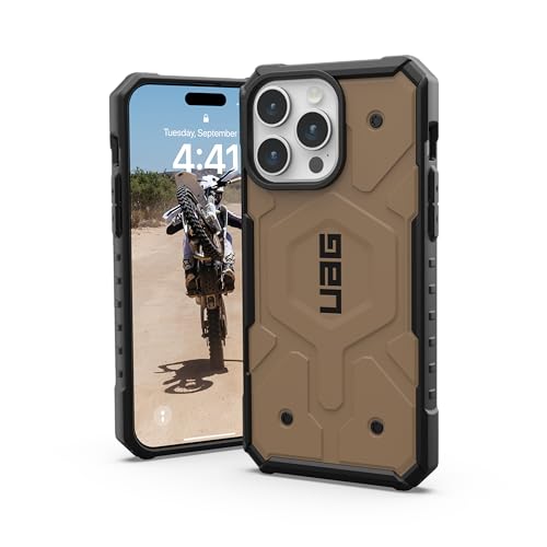 Image of URBAN ARMOR GEAR UAG [Updated Ver] Compatible with iPhone 15 Pro Max Case 6.7 inch Pathfinder Dark Earth Built-in Magnet Compatible with MagSafe Charging Rugged Military Grade Dropproof Protective Cover