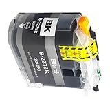 Wsdsgz Cartucho de impresora de capacidad XL para modelos LC223 LC221, salida de color vibrante, uso prolongado para impresión fotográfica impermeable DCP-J152W J4620DW