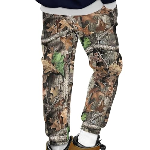 SEANATIVE Kids Sweatpants Soft Athletic Active Jogger Pants with Side Pocket for Girls Boys 4-15 Years4