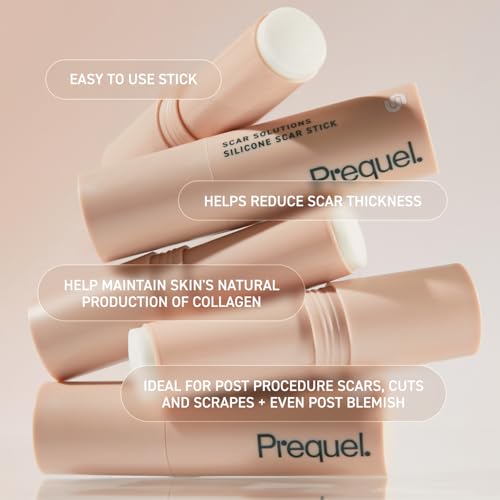 prequel skin scar solutions 60 silicone scar stick thick solid velvety film for scars formula infused with centella asiatica extracts and vitamin e soothing and occlusive
