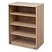 Movian, Vetrina 4 ripiani/Mobile contenitore in legno con ante/Vetro, Solido, Modulare, Altezza mensola regolabile 3,2 cm, Sala da pranzo cucina, soggiorno - Cabinet - CGK-6035 - Marrone chiaro