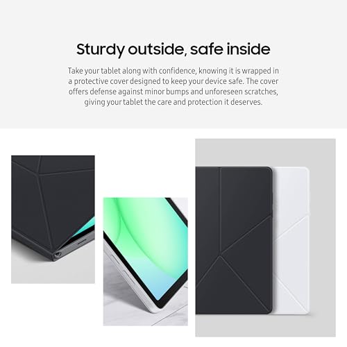 Image of Samsung Galaxy Tab A11+ Book Cover Case, Tablet Protector, Foldable Stand with Landscape and Portrait Modes, Protective Against Bumps and Scratches, Auto Screen On /Off, US Version, Black