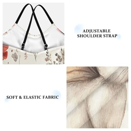 Pigsaly Girls One Piece Swimsuits Watercolor Red Flower Butterfly White Rabbit Kids Cross Back Swimwear Bathing Suit 3T3