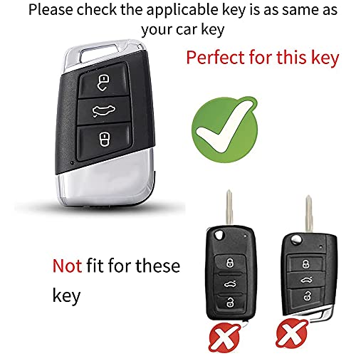 ontto Autosleutel Hoes Cover voor VW Magotan Passat B8 CC Tiguan MK2 Jetta Skoda Superb A7 Kodiaq Sleutelhoes… - Afbeelding 3