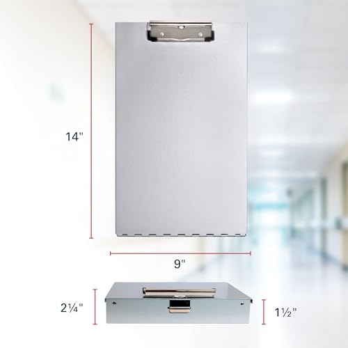 Saunders Cruiser-Mate II Klemmbrett aus recyceltem Aluminium, mit 2 Ablagefächern 8.5 x 12 Inches aluminiumfarben
