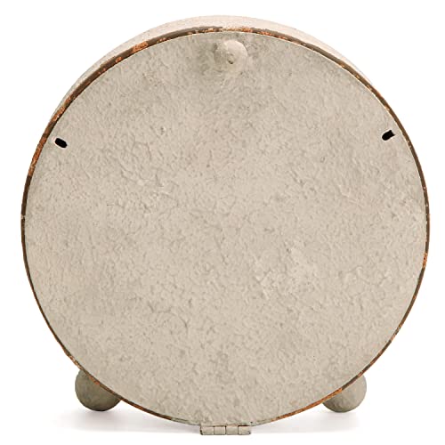 Nikky Home Vintage Table Clock, Metal White Table Clock Retro Non-Ticking Clock Antique Desk Clock For Bedroom Living Room Indoor For Home Decor #TOP5