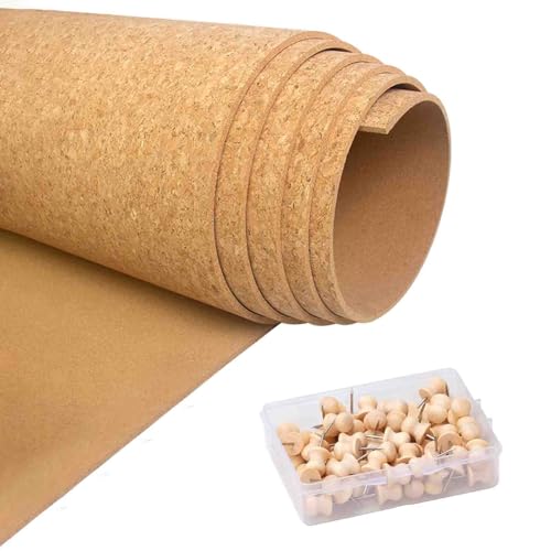 Tableau liege mural, Panneau d'affichage Rouleau De Liège Épais De 8/10 MM Pour Murale Et Sous-couche De Sol, Panneau Décoratif En Liège Pour Bureau Studio, Affichage De Photos, Recettes, Images(10mm(