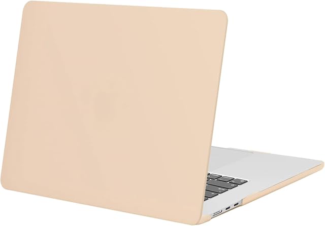 MOSISO Etui kompatybilne z MacBook Air 38.1 cm 2024 2023 M3 A3114 A2941 M2 Chip z płynnym wyświetlaczem Retina i Touch ID, ochronna plastikowa twarda obudowa, morelowa