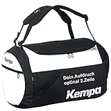 Kempa Sporttasche mit Rucksack-Funktion K-Line Bag Pro 58 x 32 x 32 cm schwarz/weiß mit Aufdruck Name