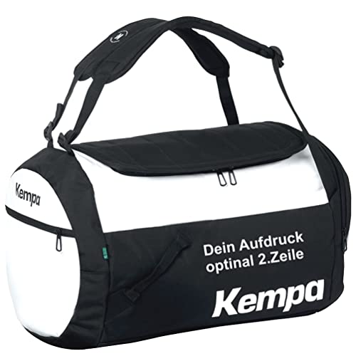 Kempa Sporttasche mit Rucksack-Funktion K-Line Bag Pro 58 x 32 x 32 cm schwarz/weiß mit Aufdruck Name Cover