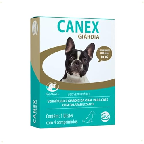 Vermifugo e Giardicida Canex Giardia para Cães - 4 Comprimidos