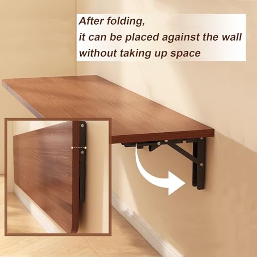 Table murale pliante gain de place, bureau rabattable polyvalent - 5