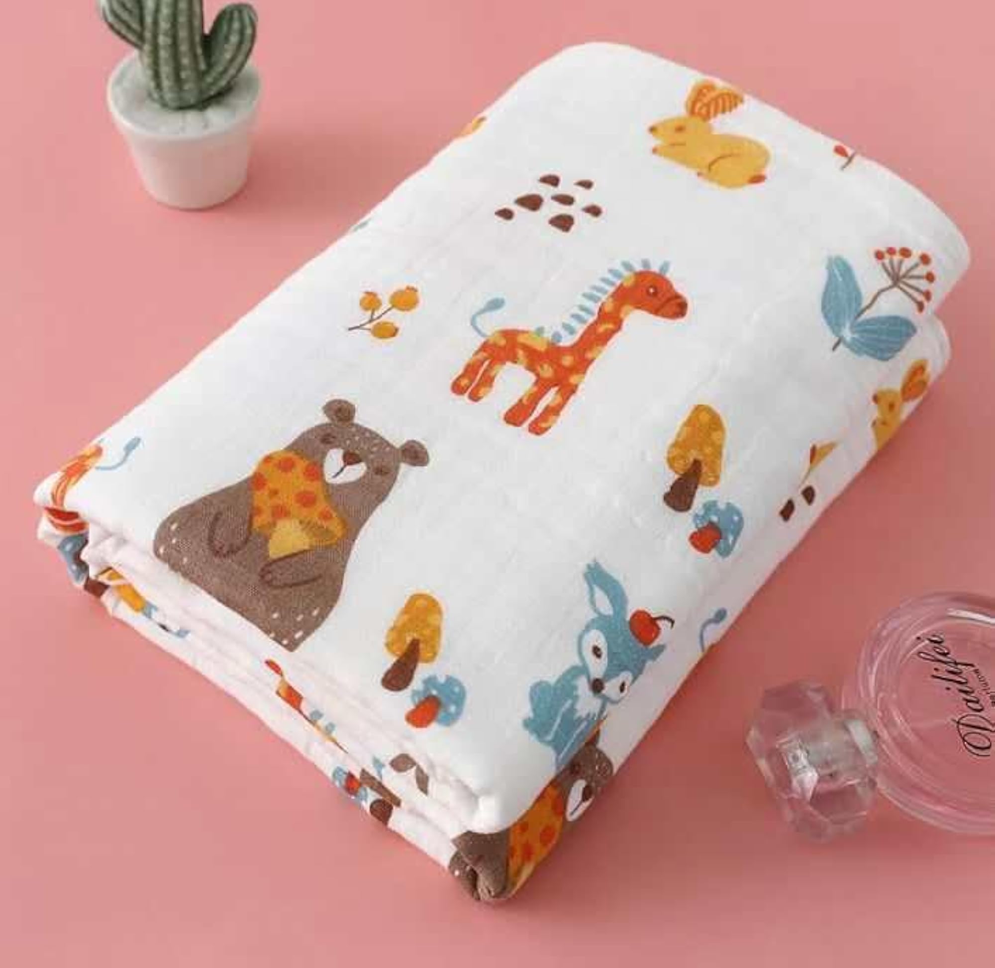 100% Cotton Muslin Swaddle Blanket for Newborns