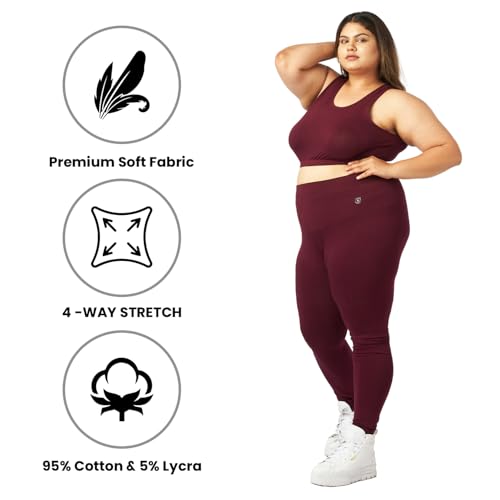 Image of BIGTEES Leggings Regular & Plus Size | Cotton Legging | Legging Full Coverage Tummy Controller | Leggings for Women
