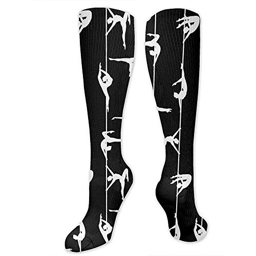 Calze a compressione Art Pole Dancer per donne e uomini - Ideale per corsa, sport atletici, Crossfit, viaggi di volo - Gravidanza materna, stecche dello stinco - Al di sotto del ginocchio 50CM