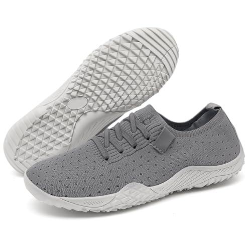 Oltyutc Women's Barefoot Shoes Minimalist Tennis Shoes Zero Drop Gym Walking Sneakers Non Slip for Work Workout Travel Indoor Slippers