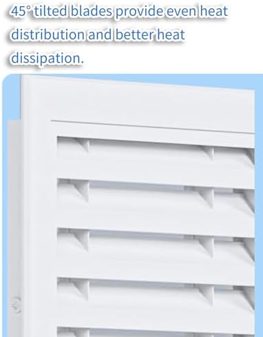 Aluminum Vent Cover for Shoe Cabinet & Wardrobe, Louvered Air Grille Register Cover, Rectangle Design, Cream Finish, 600x200mm - Ideal for Bathroom & Home Use