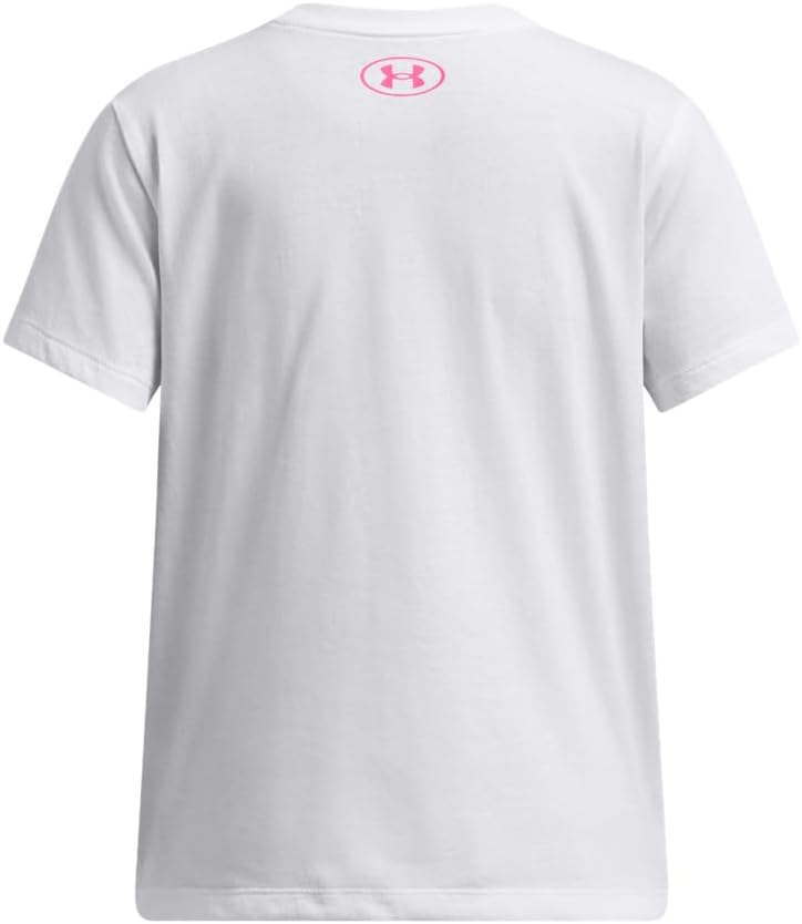 Under Armour Girls Big Logo Short Sleeve T Shirt - Image 2